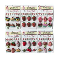 Buttons Galore and More 3D Novelty Buttons &ndash; Sweet Delights Button Bundle - 36 Pcs