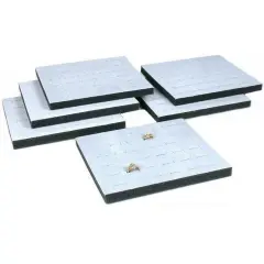 216 Slot Ring Tray Gray Jewelry Showcase Travel Display