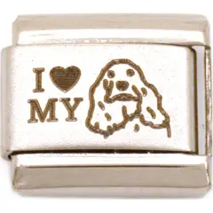 I Love My Cocker Spaniel Italian Charm Laser
