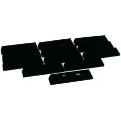 12 Black Velvet Ring Trays Jewelry Showcase Displays Stands
