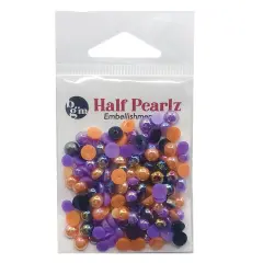 Buttons Galore Flat Back Half Pearls in AB Finish - Multiple Color Assortments - 36 Grams Wicked fun