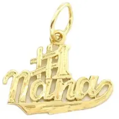 #1 Nana Charm Diamond-Cut 14k Gold 12mm