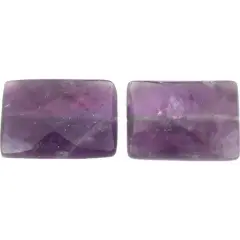 Amethyst Rectangle Faceted Beads 18mm 2Pcs