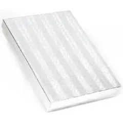 Silver Cotton Necklace Jewelry Gift Box Display 7 1/8"