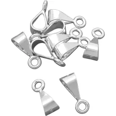 10 St. Silver Slider Bail Large Perpendicular Ring 12mm