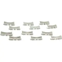 12 Slit Watch Band Ends Pieces Stainless Steel 20mm