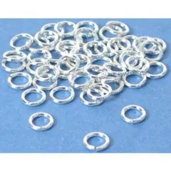 50 Sterling Silver Open Jump Rings Jewelry Findings 22 Gauge 4mm