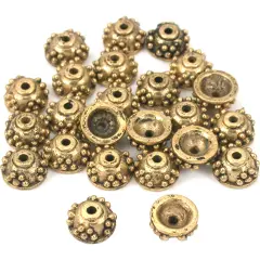 Bali Bead End Caps Antique Gold Plated 7mm Approx 24