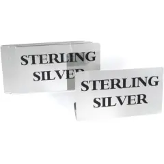 4 Sterling Silver Signs Showcase Countertop Displays