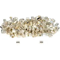 150 Stringing Beads Silver Plated Crimp Beading Parts