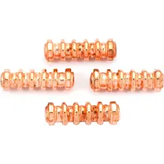 15g Bali Octagon Tube Beads Copper Plated 23mm Approx 4