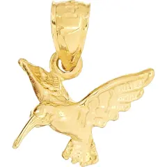 Hummingbird Charm 14K Gold 11mm