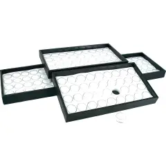 144 White Foam Gem Jars Display & Stackable Tray