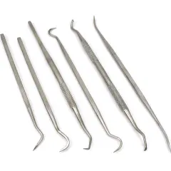 Set of Wax Carving Picks Stainless Steel 6 Pcs