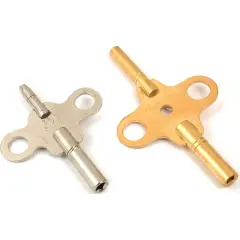 2 Double End Clock Keys Clockmakers Sz 4 1.75 & 3.25mm