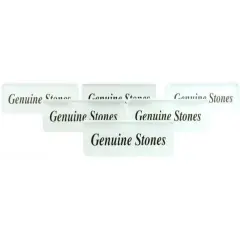 6 Display Signs Genuine Stones Showcase Counter Fixture