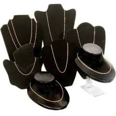 7 Black Chain Display Stand Necklace Showcase Fixtures