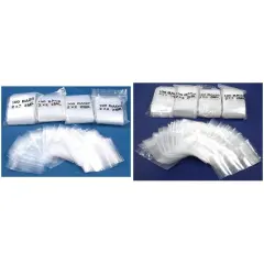 Resealable Reclosable Clear Zipline Plastic Bags 2Mil 2"x2" & 2"x3" Kit 1000 Pcs