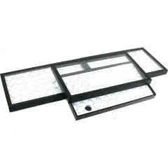 150 Gem Jars White Display Tray Travel Case Acrylic Lid