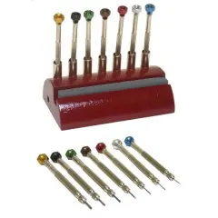 7 Screwdrivers & Stand Watchmaker Watchmakers Hobby Craft Repair Tool Tools
