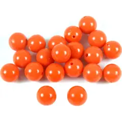 Coral Red Round Beads 6.5mm 20Pcs
