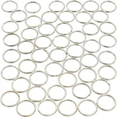 Steel Split Rings 20mm Jewelers Clasp Charm Links Connection Parts 50Pcs