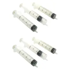 6 Plastic Syringe Liquid Lubricant Measuring Tool 20 ml