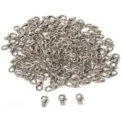 100 Lobster Claw Silver Plated Clasp 13.5x7mm