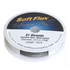 Soft Flex Bead Wire 21 Strand 100ft. .014