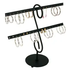 Black Wire 16 Pair Earring Display Showcase Countertop Stand Kit 6 Pcs