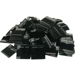 200 Black Earring Cards Pads Sterling Silver Displays 1.5"