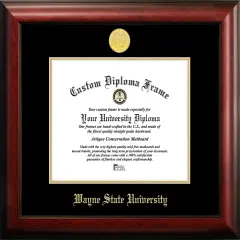 Wayne State University 10w x 8h Gold Embossed Diploma Frame