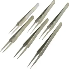 6 #2 Antimagnetic Non Magnetic Tweezers Jewelers Tool