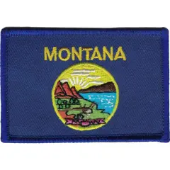 Montana State Flag Patch 2 1/2" x 3 1/2"