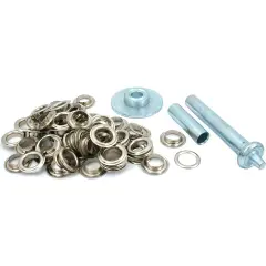 50 Punch Grommets Leatherworking Tent Fabric Tool Kit