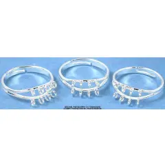 3 Silver Finger Ring Jewelry Beadery Charm Beading Part