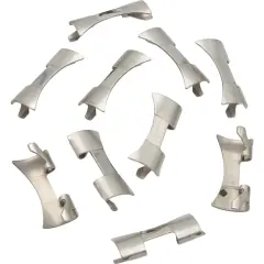 10 Watch Band Ends Caps Links Steel Parts White 20mm