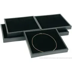 5 Black Chain Pad Display & Travel Tray