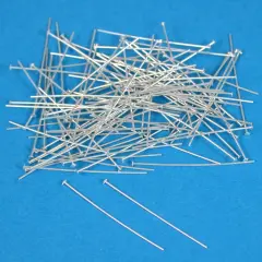 100 Sterling Silver Headpins Jewelry 27 Gauge 1 Inch