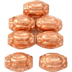 15g Bali Barrel Beads Copper Plated Parts 11mm Approx 7