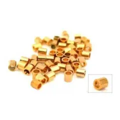 Crimp Tubes Gold Plated Qty 50