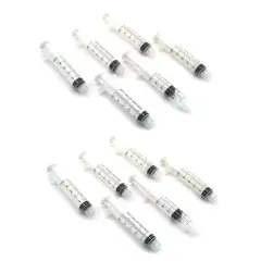 12 Plastic Syringe Liquid Lubricant Measuring Tool 5 ml