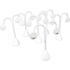 6 White Leather Earring Tree Display Case Stands 4.75"