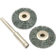 2 Steel Wire Wheel Brushes Gunsmith Rotary Tools 7/8"