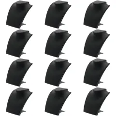 Black Leather Bust with Retractable Stand Jewelry Display 8 1/4" Tall, Set of 12