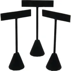 3 Earring T Stand Black Velvet Showcase Display 4.75"