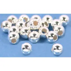 20 Ball Beads Sterling Silver Round Beading Parts 4mm