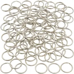 Steel Split Rings 20mm Jewelers Clasp Charm Links Connection Parts 100Pcs