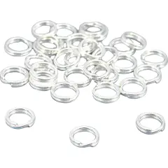 15 Sterling Silver Charms Jewelry Split Rings 6mm