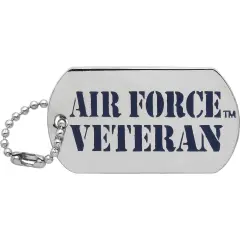 U.S. Military Air Force Veteran Dog Tag Pin 1.5"